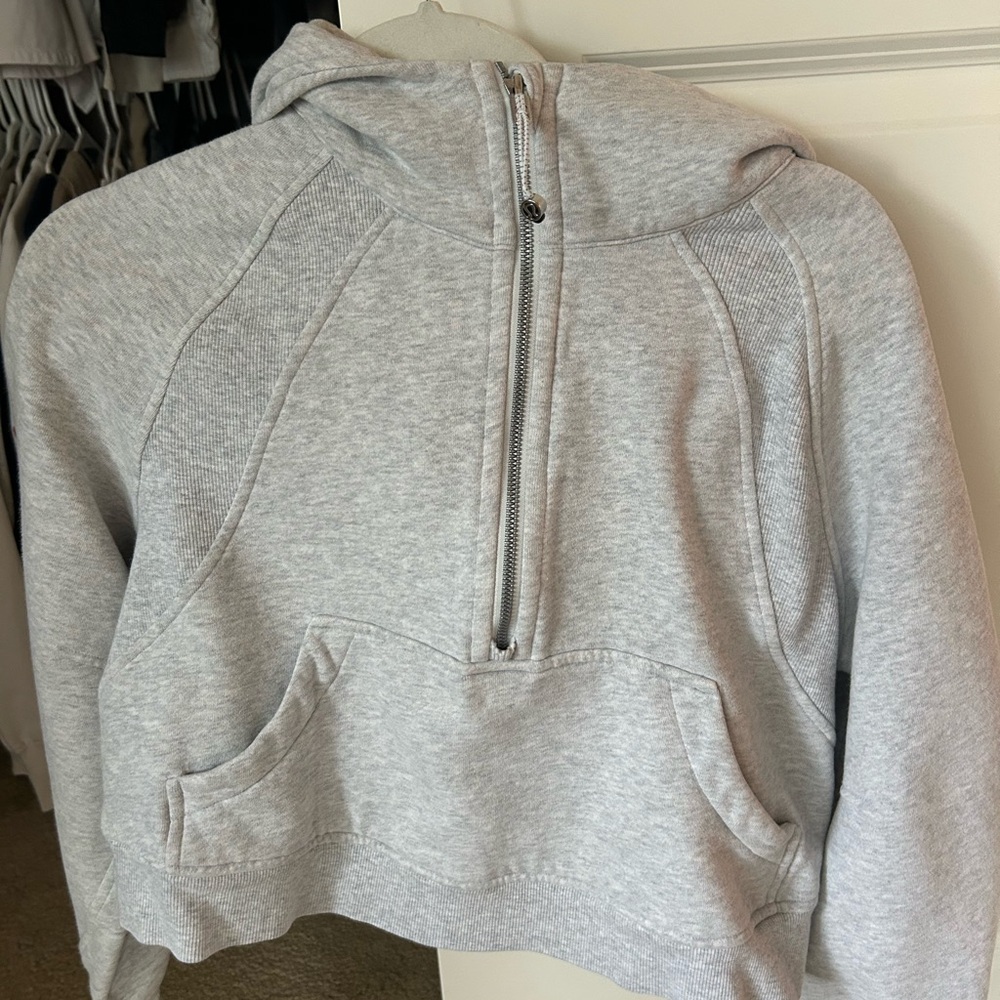 Gray Half-Zip Hoodie
